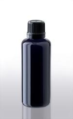 Violettglasflasche mit Schraubverschluß 50 ml