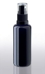 Violettglasflasche mit Sprhaufsatz 50 ml